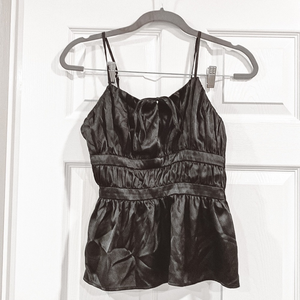Black Satin Top